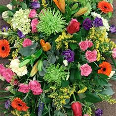 Florist choice casket spray 